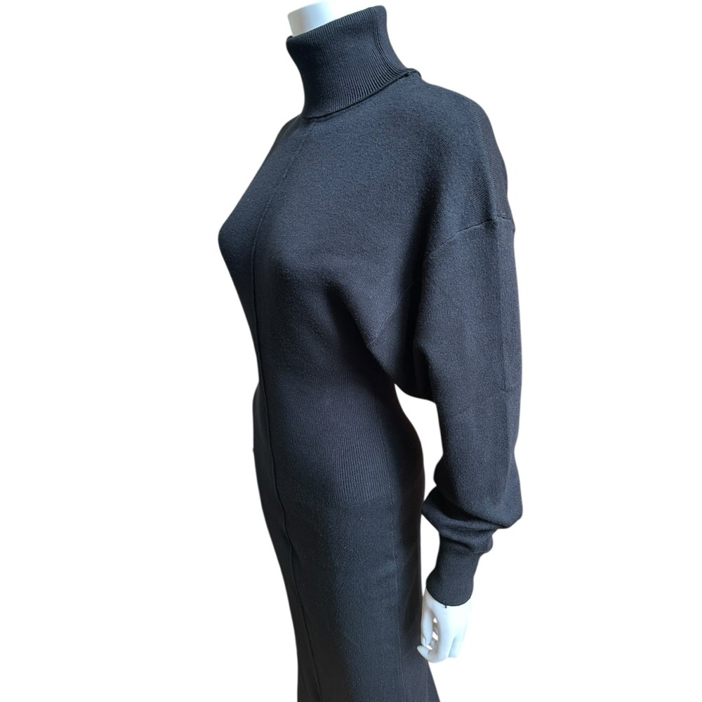 Zara Black Knit Turtleneck Midi Dress, NWOT, S - Picture 10 of 16